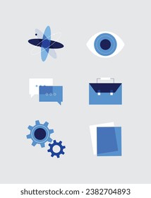 Flat Icons with Financial Theme