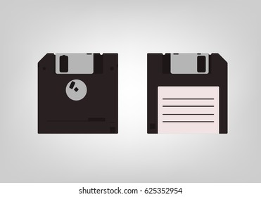 Flat icons of floppy disk