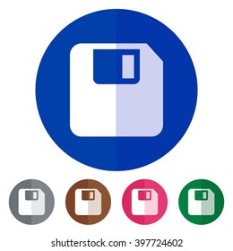 Flat icons floppy disk for Web, Mobile and business
