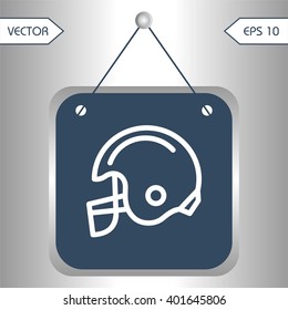 Flat icons football helmet for Web, Mobile and business
