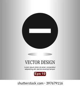 Flat icons forbidden sign for Web, Mobile and business
