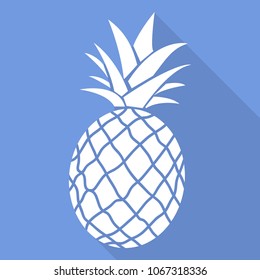 flat icons for fruits,pineapple,vector illustrations