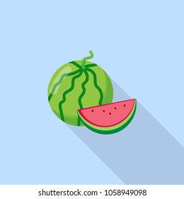 flat icons for fruits,Watermelon,vector illustrations