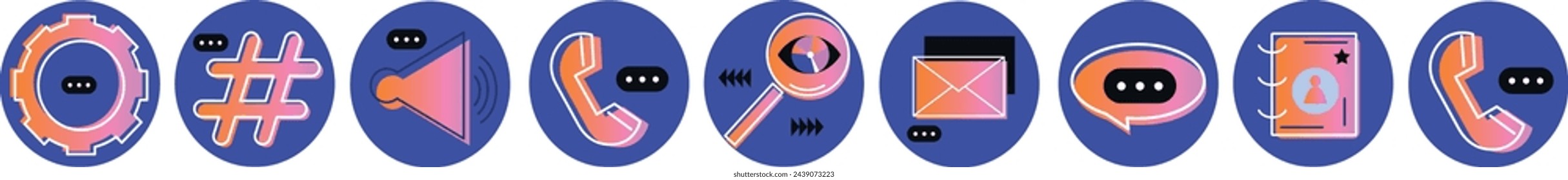 Flat icons. Future technology, artificial intelligence. Pictogram,  elements. Concept for web, logo, branding, infographics.	