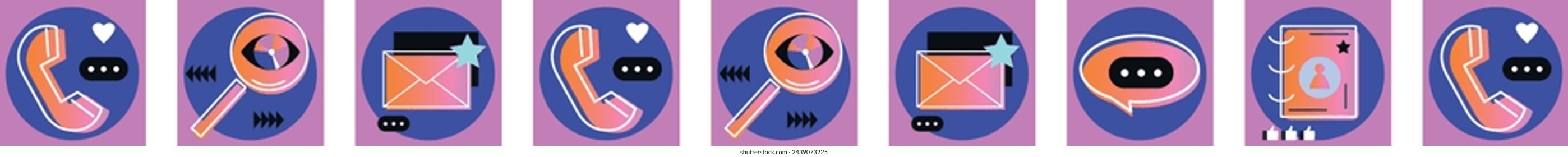 Flat icons. Future technology, artificial intelligence. Pictogram,  elements. Concept for web, logo, branding, infographics.	