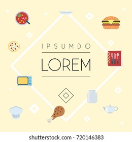 Flat Icons Glass Container, Fried Poultry, Fast Food And Other Vector Elements. Set Of Cooking Flat Icons Symbols Also Includes Hat, Recipe, Plate Objects.