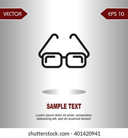 Flat icons glasses for Web, Mobile and business