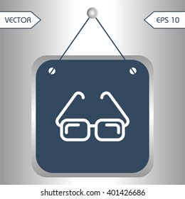 Flat icons glasses for Web, Mobile and business