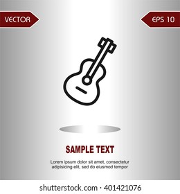 Flat icons guitar for Web, Mobile and business