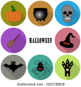 flat icons halloween