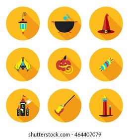 flat icons of Halloween in vector format eps10