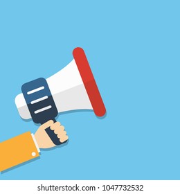 flat icons for Hand holding megaphone,vector illustrations