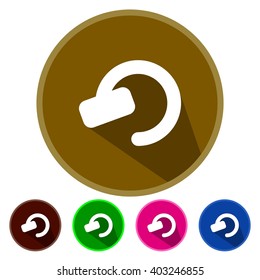 Flat icons headset for Web, Mobile and business