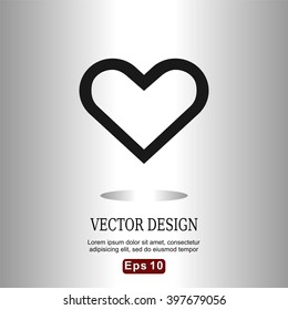Flat icons heart list for Web, Mobile and business