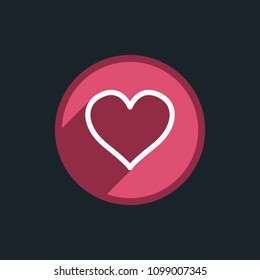 flat icons for Heart and shadow,vector illustrations