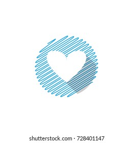 flat icons for heart,vector illustrations