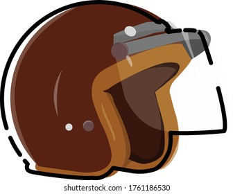 The flat ICONS of the helmet are rounded like the shell of the conch shell. The dye wears brown.