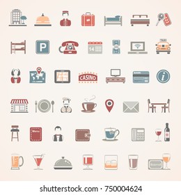 Flat Icons - Hotel and Restaurant