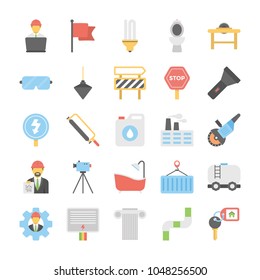 
Flat Icons Industrial and Construction 
