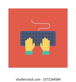 flat icons for keyboard  & computer 