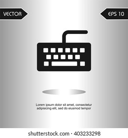 Flat icons keyboard for Web, Mobile and business
