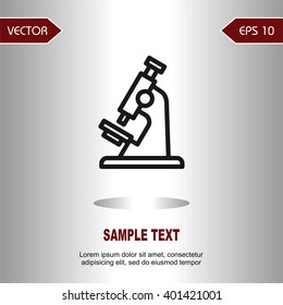 Flat icons laboratory microscope for Web, Mobile and business