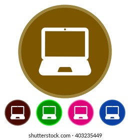 Flat icons laptop for Web, Mobile and business