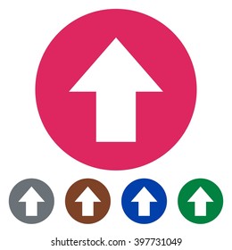 Flat icons large arrow up for Web, Mobile and business