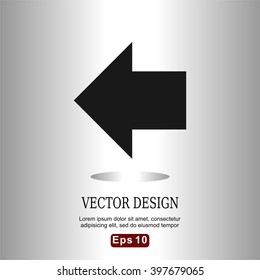 Flat icons left arrow for Web, Mobile and business