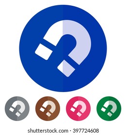 Flat icons magnet for Web, Mobile and business