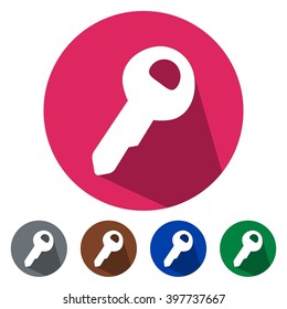 Flat icons mailbox key for Web, Mobile and business