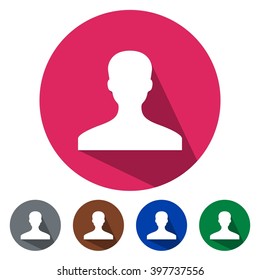 Flat icons mans silhouette for Web, Mobile and business
