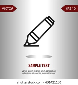 Flat icons marker pen for Web, Mobile and business