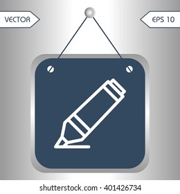 Flat icons marker pen for Web, Mobile and business