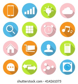 flat icons media