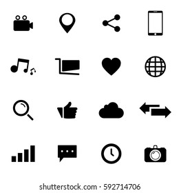 flat icons media vector