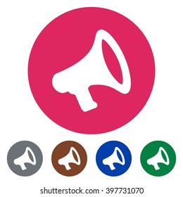 Flat icons megaphone for Web, Mobile and business
