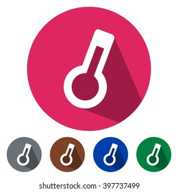 Flat icons mercury thermometer for Web, Mobile and business
