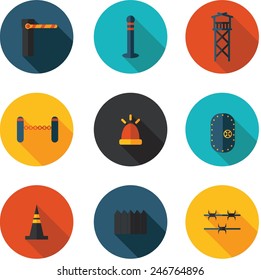 flat icons methods of protection in vector format