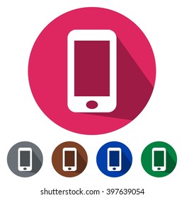 Flat icons mobile phone for Web, Mobile and business