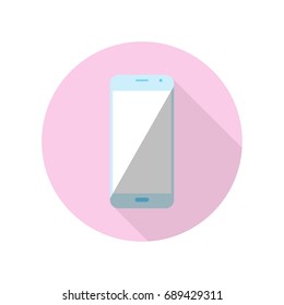 flat icons of mobile and shadow,vector illustrations