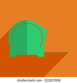 Flat icons modern design with shadow of meter roulette. Vector illustration