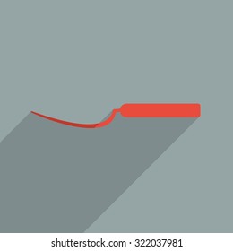 Flat icons modern design with shadow of tools for bricklayer. Vector illustration
