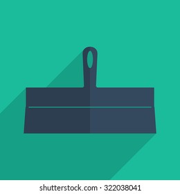 Flat icons modern design with shadow of trowel. Vector illustration