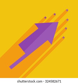 Flat icons modern design with shadow of fireworks. Vector illustration