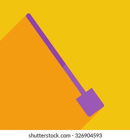Flat icons modern design with shadow of shovel. Vector illustration