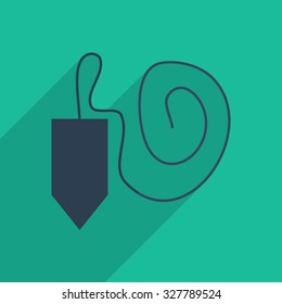 Flat icons modern design with shadow of plummet. Vector illustration