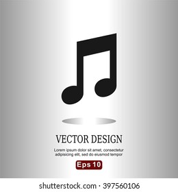 Flat icons musical notes for Web, Mobile, and Business