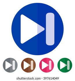 Flat icons next track for Web, Mobile and business