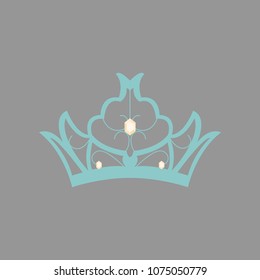 flat icons on theme of Andorra crown